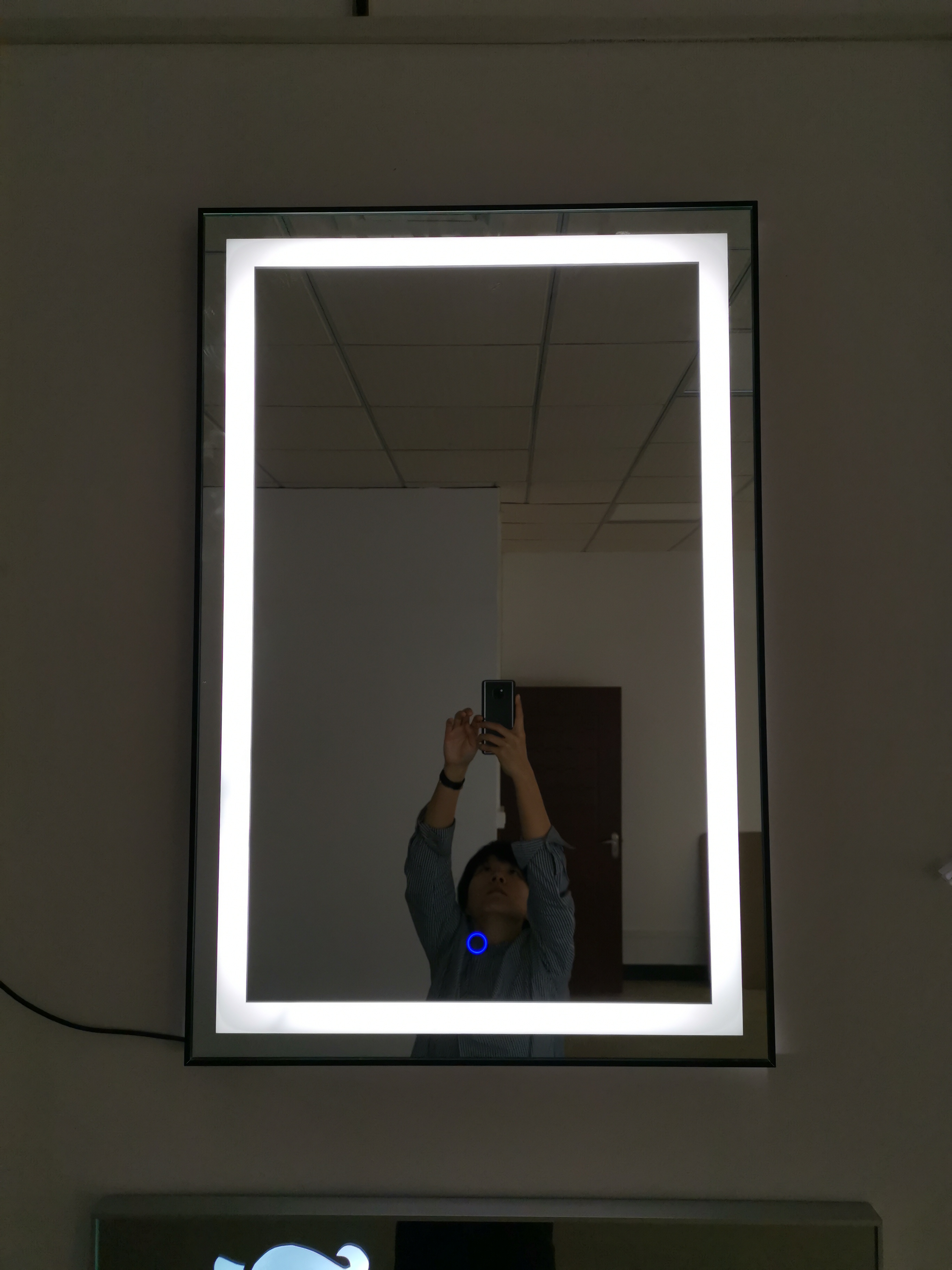 Black Framed Lighted Mirror